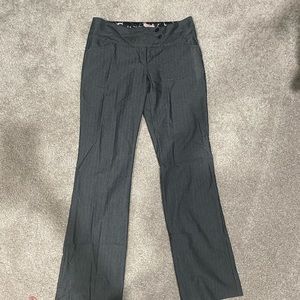 Grey plaid flare dress pants